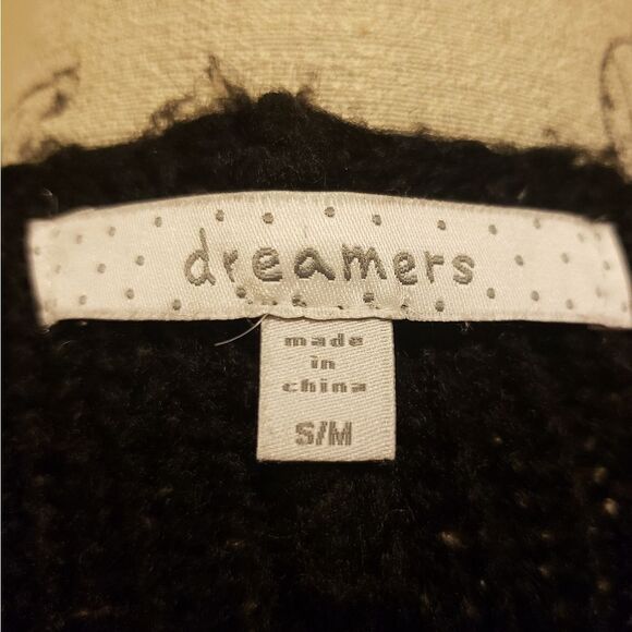 Dreamers black knit cozy cardigan sweater - Picture 7 of 8